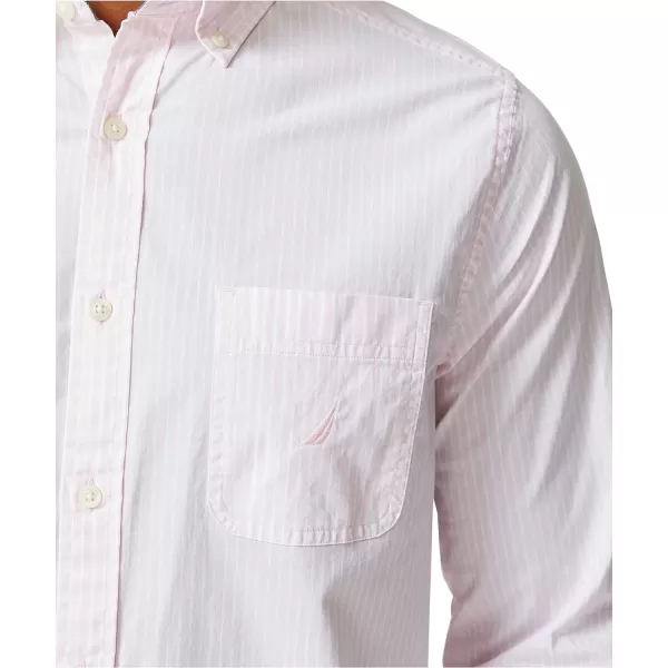 Nautica Mens Classic Fit Stretch Solid Long Sleeve Button Down ShirtOrchid Pink