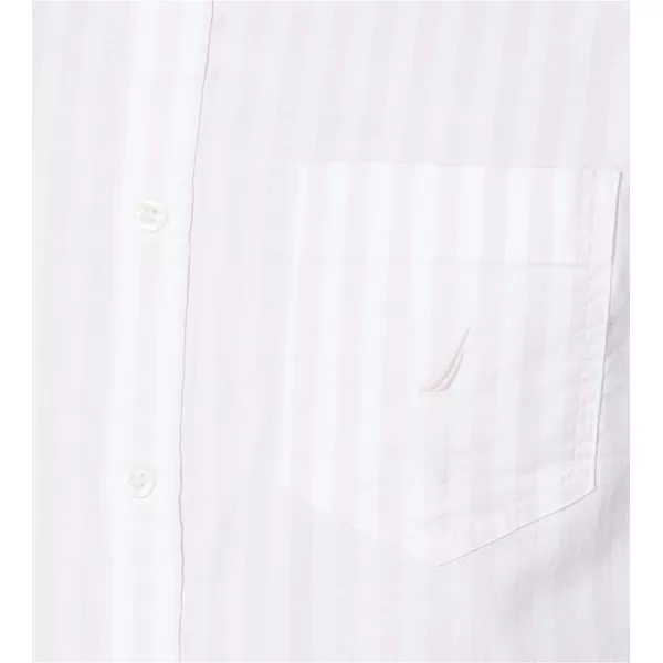 Nautica Mens Classic Fit Stretch Solid Long Sleeve Button Down ShirtPink