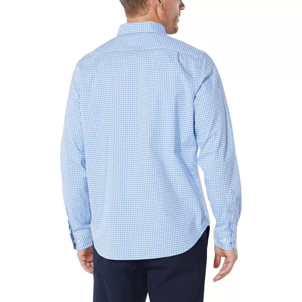 Nautica Mens Classic Fit Stretch Solid Long Sleeve Button Down ShirtSoft Blue