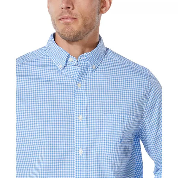 Nautica Mens Classic Fit Stretch Solid Long Sleeve Button Down ShirtSoft Blue