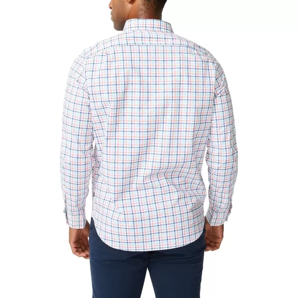 Nautica Mens Classic Fit Stretch Solid Long Sleeve Button Down ShirtSugar Coral