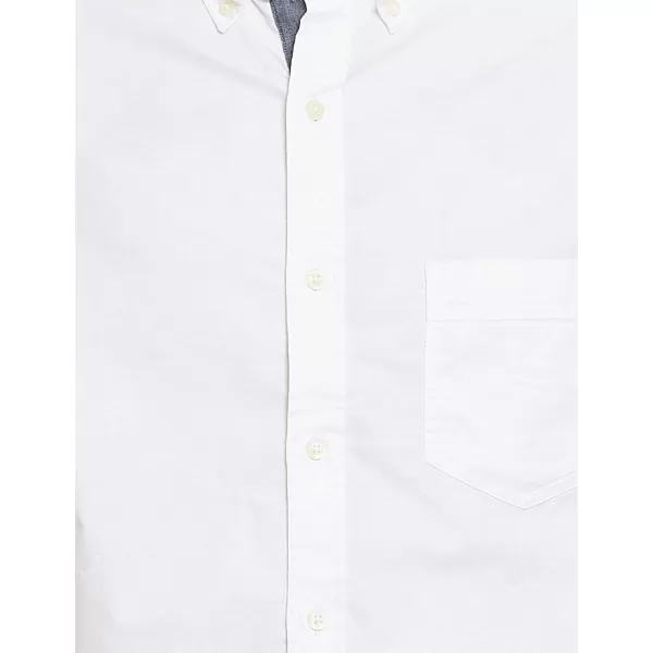 Nautica Mens Classic Fit Stretch Solid Long Sleeve Button Down ShirtWhite