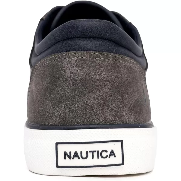 Nautica Mens Classic LaceUp Low Top Fashion Sneaker Loafer  Stylish and Comfortable Casual ShoeGrey