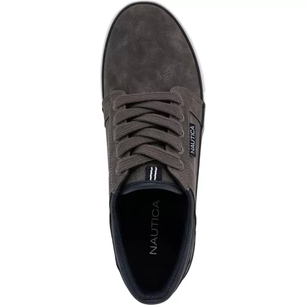 Nautica Mens Classic LaceUp Low Top Fashion Sneaker Loafer  Stylish and Comfortable Casual ShoeGrey