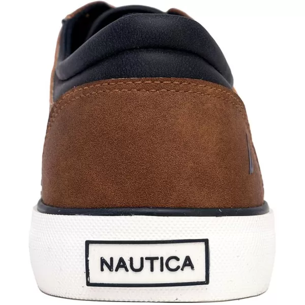 Nautica Mens Classic LaceUp Low Top Fashion Sneaker Loafer  Stylish and Comfortable Casual ShoeTan