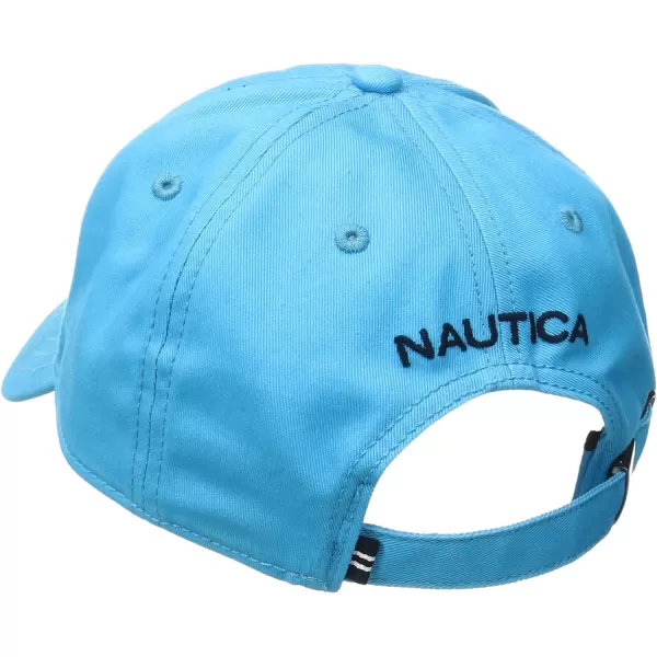 Nautica Mens Classic Logo Adjustable BaseballCap HatCalypso Blue