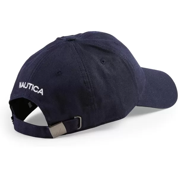 Nautica Mens Classic Logo Adjustable BaseballCap HatNavy