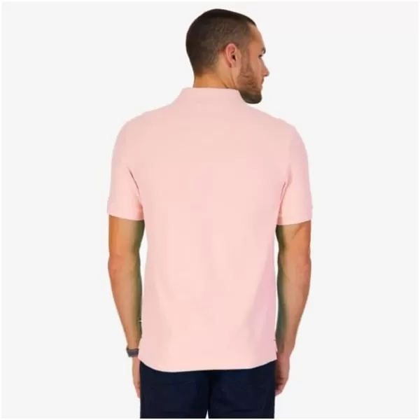 Nautica Mens Classic Short Sleeve Solid Performance Deck Polo ShirtCoral Sands