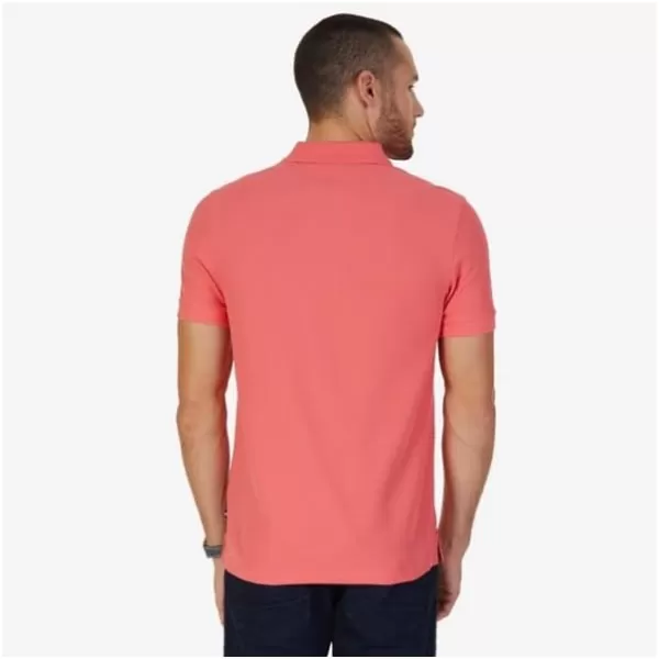 Nautica Mens Classic Short Sleeve Solid Performance Deck Polo ShirtDreamy Coral