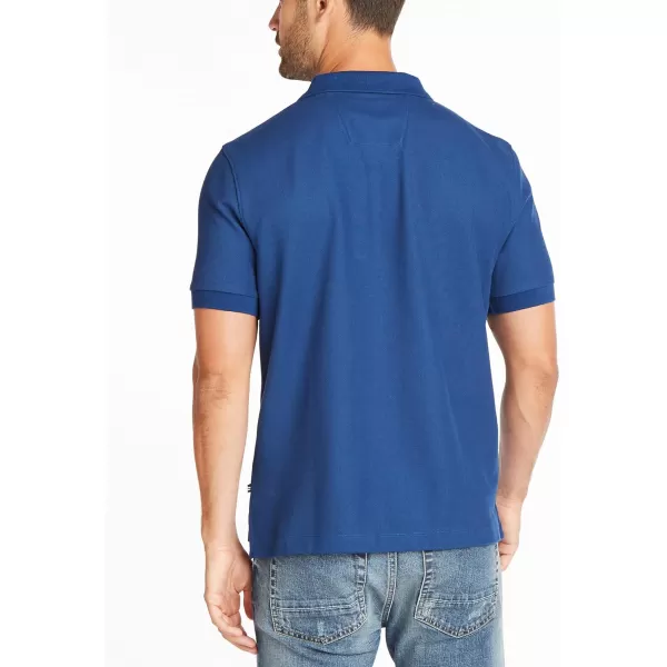 Nautica Mens Classic Short Sleeve Solid Performance Deck Polo ShirtEstate Blue