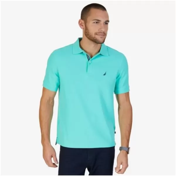 Nautica Mens Classic Short Sleeve Solid Performance Deck Polo ShirtMint Spring