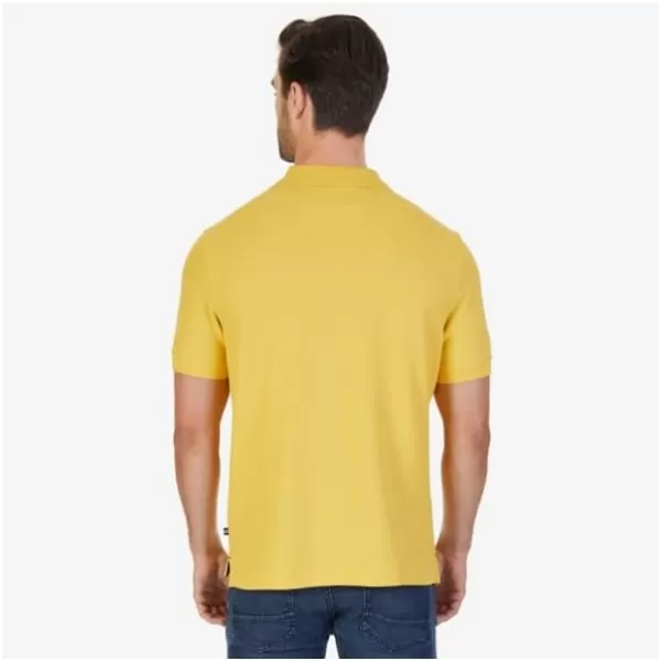 Nautica Mens Classic Short Sleeve Solid Performance Deck Polo ShirtMustard Field
