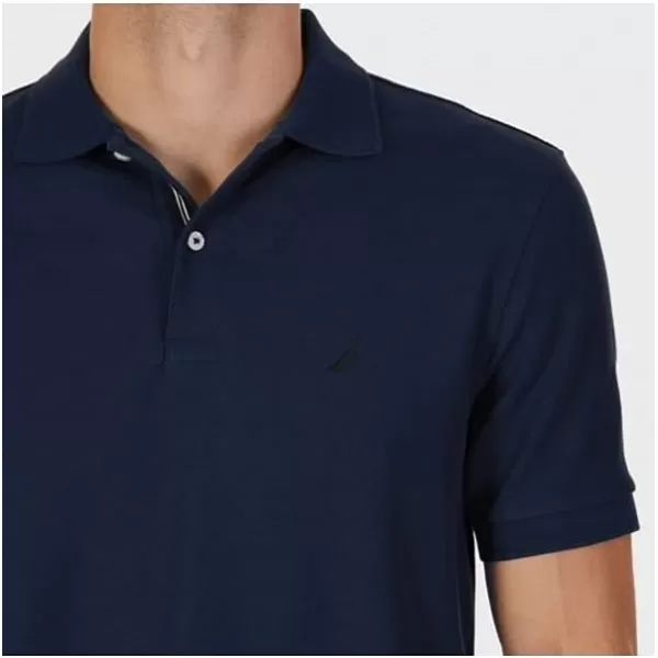 Nautica Mens Classic Short Sleeve Solid Performance Deck Polo ShirtNavy