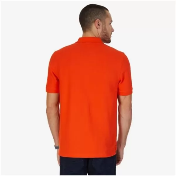 Nautica Mens Classic Short Sleeve Solid Performance Deck Polo ShirtSpicy Orange