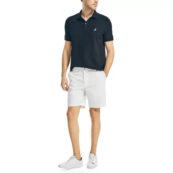 Nautica Mens Classic Short Sleeve Solid Performance Deck Polo ShirtTrue Black