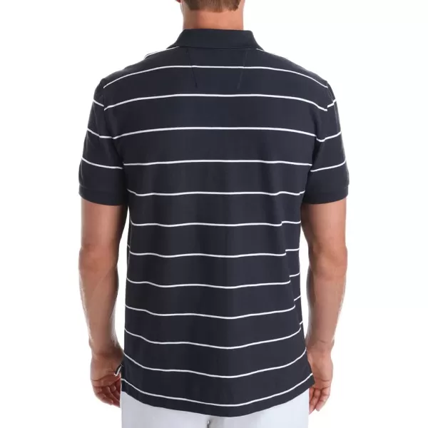 Nautica Mens Classic Short Sleeve Striped Polo TShirtBright White