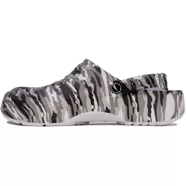 Nautica Mens Clogs  Athletic Sports Sandal  SlipOn with Adjustable Back Strap  Water ShoesFuzzy Slippers River EdgeBlack White Camo