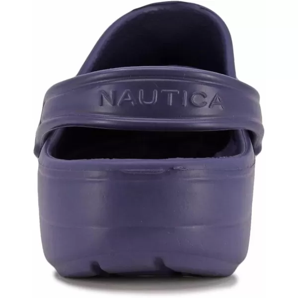 Nautica Mens Clogs  Athletic Sports Sandal  SlipOn with Adjustable Back Strap  Water ShoesFuzzy Slippers River EdgeNavy River Edge