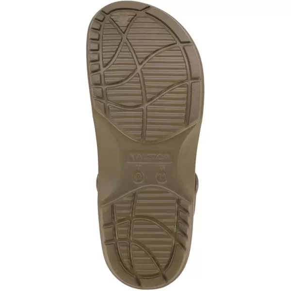 Nautica Mens Clogs  Athletic Sports Sandal  SlipOn with Adjustable Back Strap  Water ShoesFuzzy Slippers River EdgeOlive River Edge