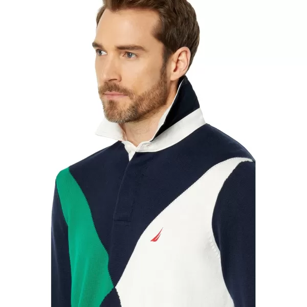Nautica Mens Colorblock Rugby SweaterNautica Mens Colorblock Rugby Sweater