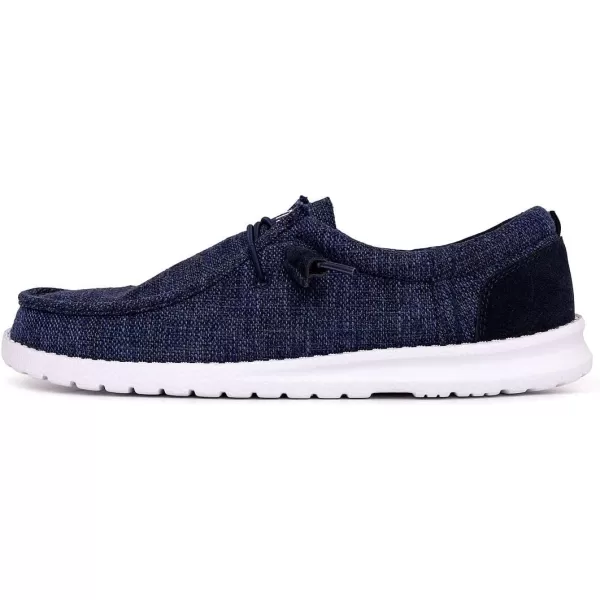 Nautica Mens Comfort Loafers LaceUp Boat Shoe Lightweight Casual Stretch SneakerRushford 1Blue