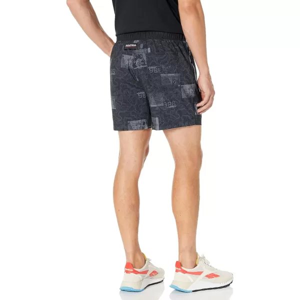 Nautica Mens Competition Sustainably Crafted 6 Performance ShortBlack Multi