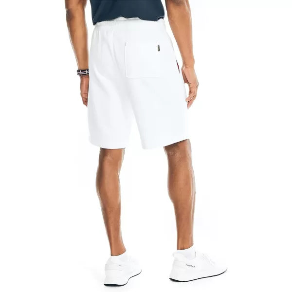 Nautica Mens Competition Sustainably Crafted 9 Fleece ShortBright White