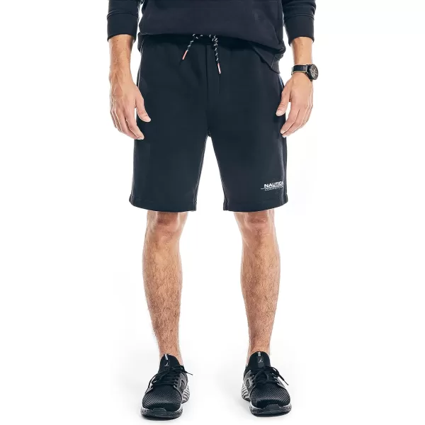 Nautica Mens Competition Sustainably Crafted 9 Fleece ShortTrue Black