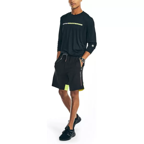 Nautica Mens Competition Sustainably Crafted 9 Performance ShortTrue Black