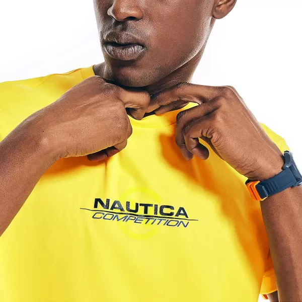 Nautica Mens Competition Sustainably Crafted Crewneck TShirtBlazing Yellow