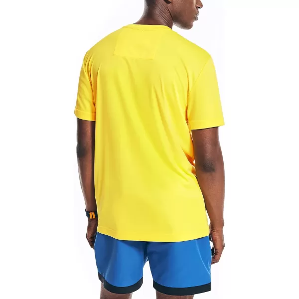 Nautica Mens Competition Sustainably Crafted Crewneck TShirtBlazing Yellow