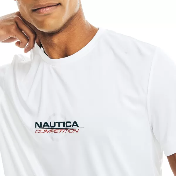 Nautica Mens Competition Sustainably Crafted Crewneck TShirtBright White