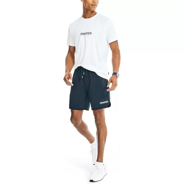 Nautica Mens Competition Sustainably Crafted Crewneck TShirtBright White