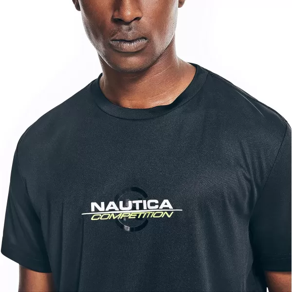 Nautica Mens Competition Sustainably Crafted Crewneck TShirtTrue Black