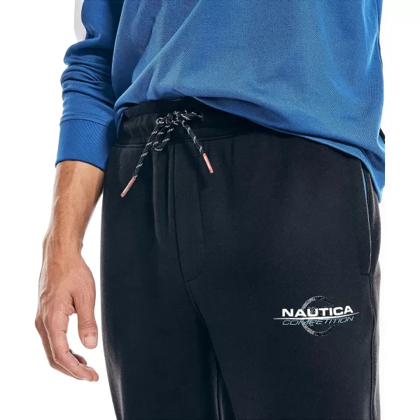 Nautica Mens Competition Sustainably Crafted Fleece JoggerTrue Black