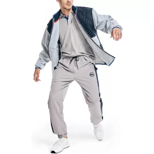 Nautica Mens Competition Sustainably Crafted FullZip MockNeck JacketGrey Heather