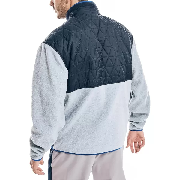 Nautica Mens Competition Sustainably Crafted FullZip MockNeck JacketGrey Heather