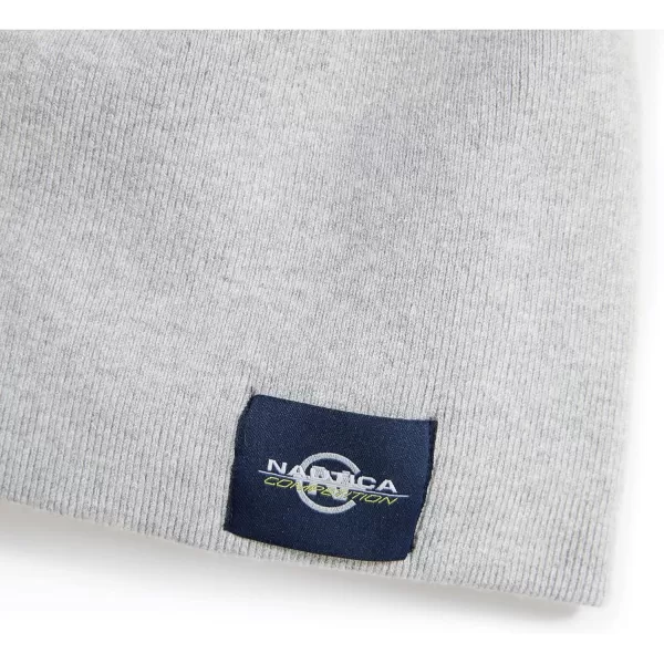 Nautica Mens Competition Sustainably Crafted Logo BeanieGrey Heather