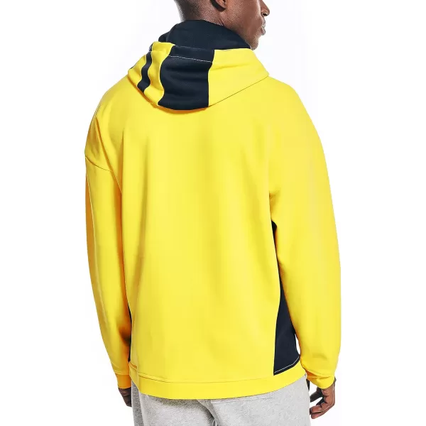 Nautica Mens Competition Sustainably Crafted Logo Drawcord Pullover HoodieBlazing Yellow