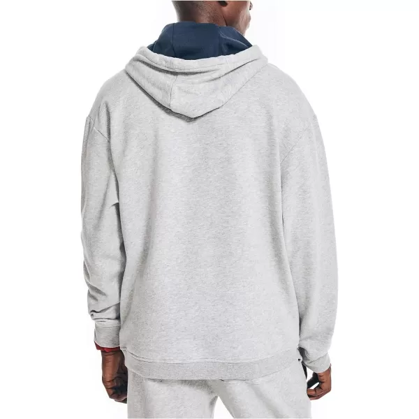 Nautica Mens Competition Sustainably Crafted Logo Pullover HoodieGrey Heather