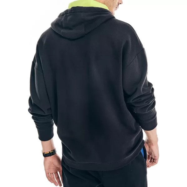 Nautica Mens Competition Sustainably Crafted Logo Pullover HoodieTrue Black