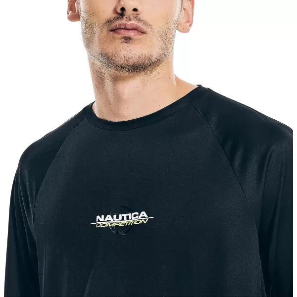 Nautica Mens Competition Sustainably Crafted LongSleeve TShirtBlack