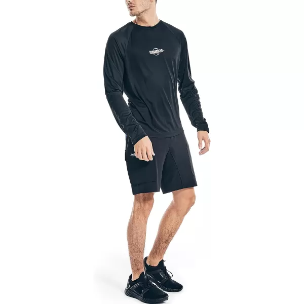 Nautica Mens Competition Sustainably Crafted LongSleeve TShirtBlack