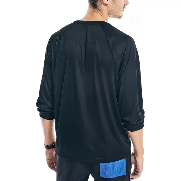 Nautica Mens Competition Sustainably Crafted LongSleeve TShirtBlack