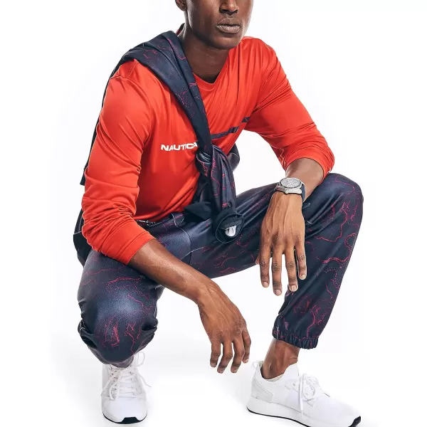Nautica Mens Competition Sustainably Crafted Printed JoggerNavy