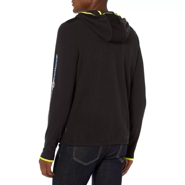 Nautica Mens Competition Sustainably Crafted QuarterZip HoodieTrue Black