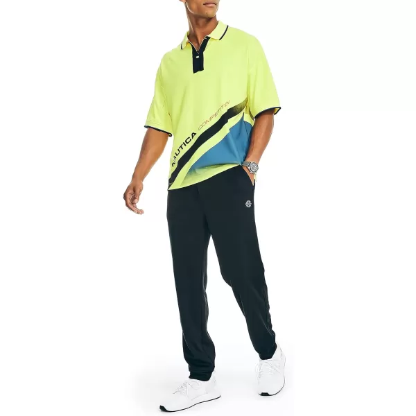 Nautica Mens Competition Sustainably Crafted Relaxed Fit PoloBlazing Yellow