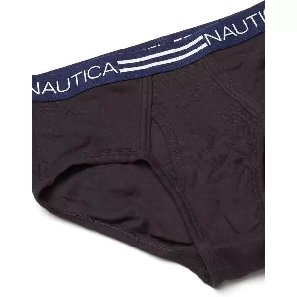 Nautica Mens Cotton Classic Multipack BriefsBlack 6 Pack