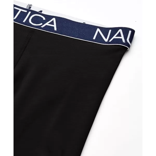 Nautica Mens Cotton Stretch 4 Pack Boxer BriefBlack