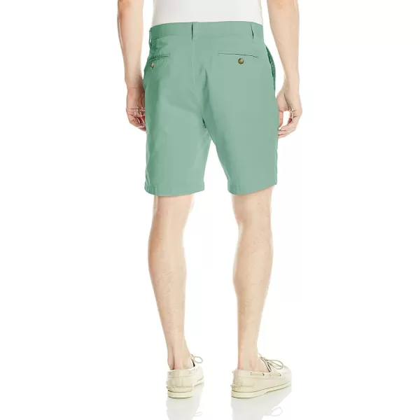 Nautica Mens Cotton Twill Flat Front Chino ShortFin Green